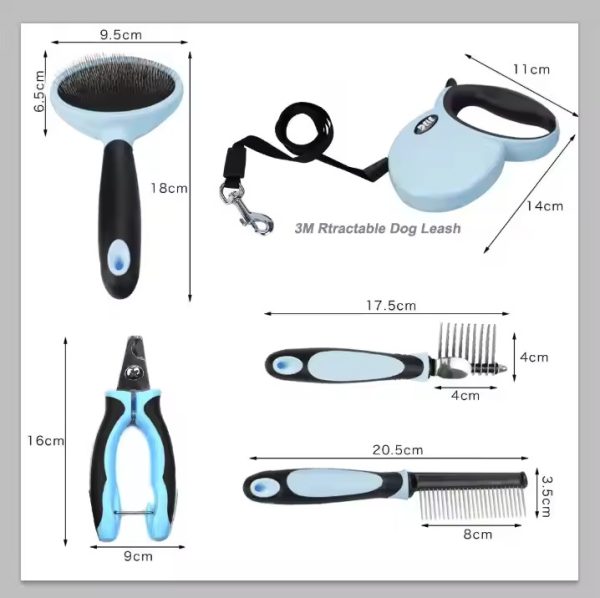 Pet Grooming Kit (Brush, Nail Clipper, etc.)