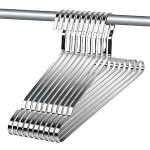 Stainless Steel Wire Laundry Hangers | Heavy-Duty Space-Saving Metal Clothing Hangers (Custom Logo Available)