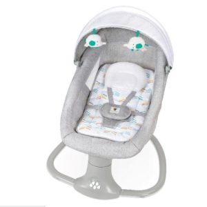 Baby Bouncer Rocking Chair with Music & Timer | 5-Speed Portable Baby Swing for Infants & Toddlers